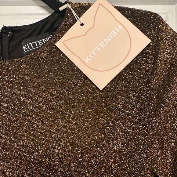 Kittenish Bronze Sparkly Dress - Picture 5 of 9